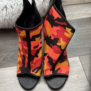Anne Michelle Camouflage Open-Toe Women's Shoes